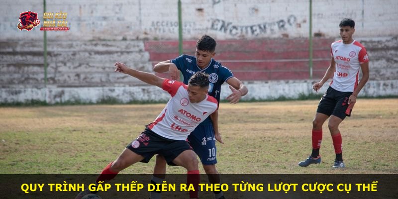 Quy trình gấp thếp diễn ra theo từng lượt cược cụ thể